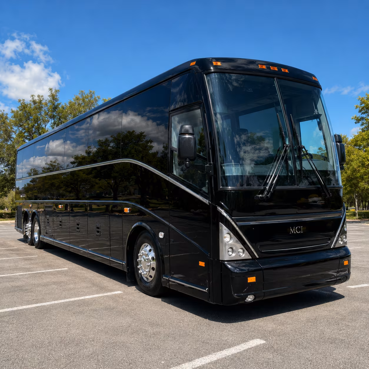 long distance charter buses for away games and bowl trip transportation