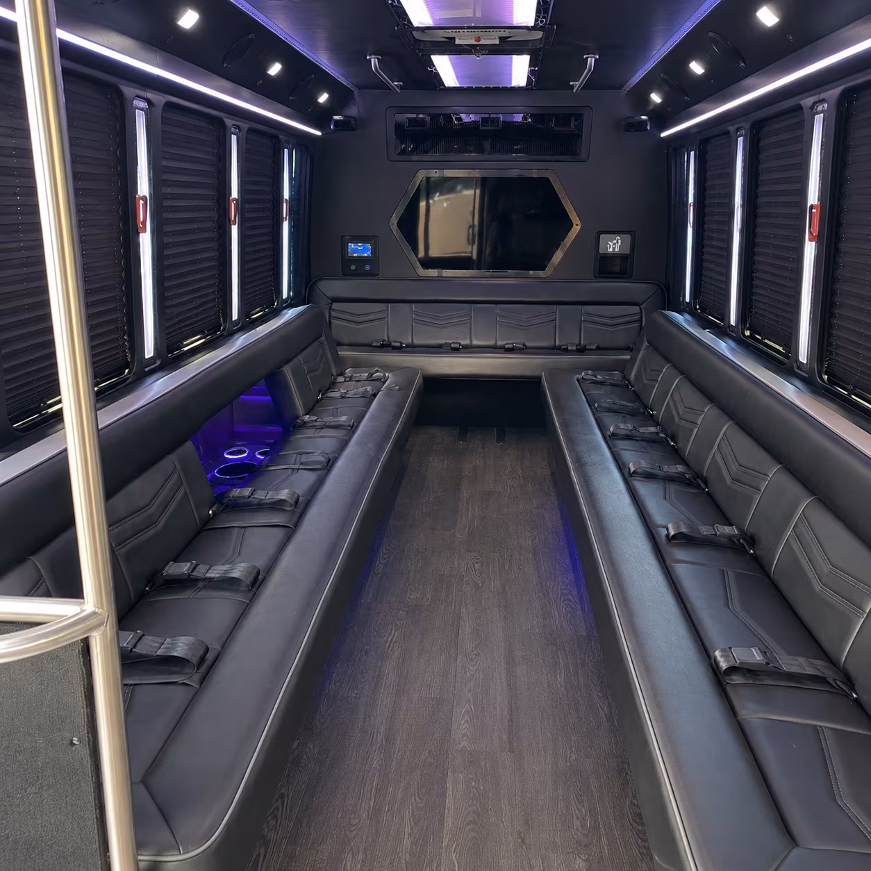 tallahassee 18 passenger party bus interior