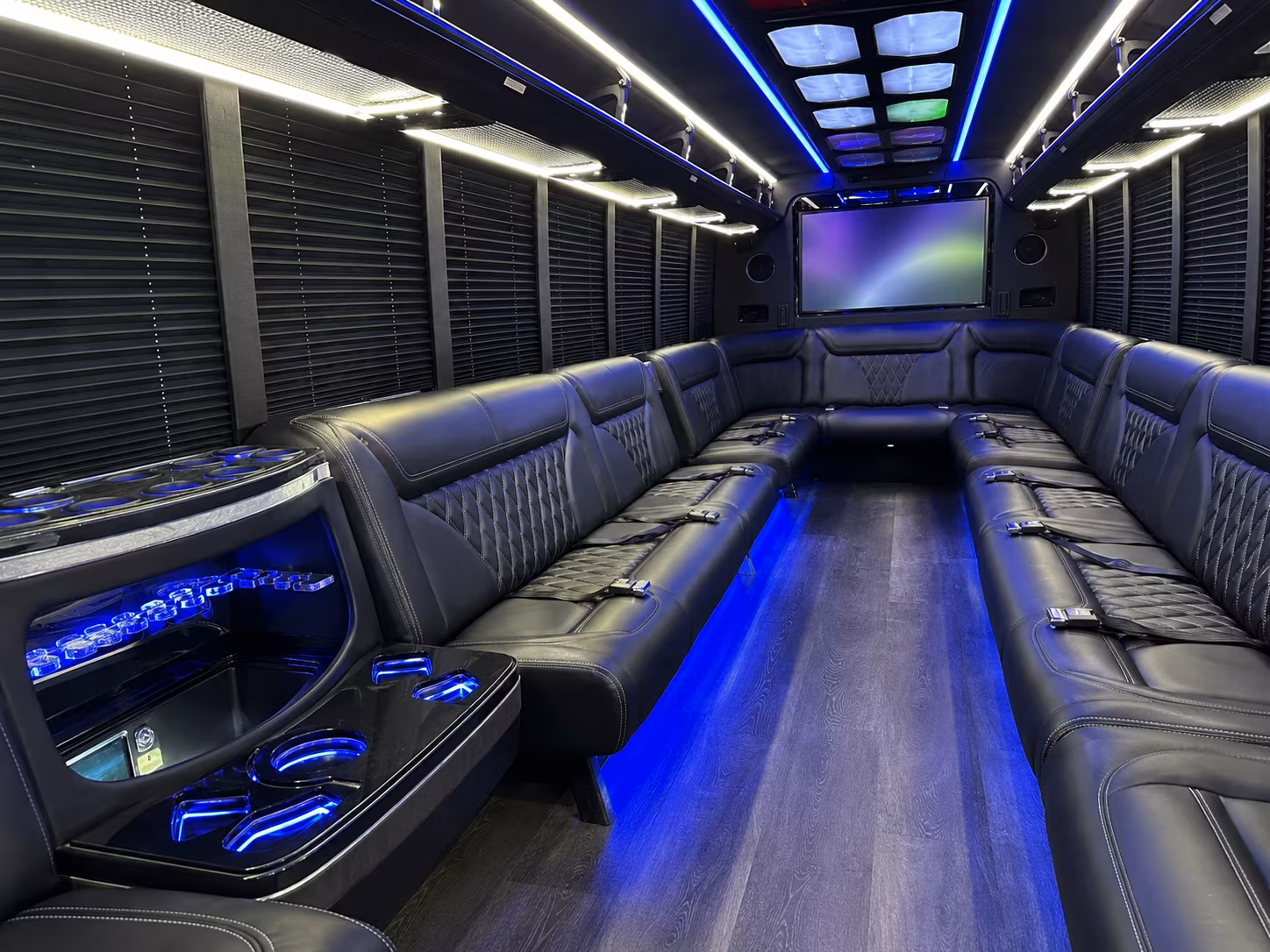 tallahassee 20 passenger party bus inside