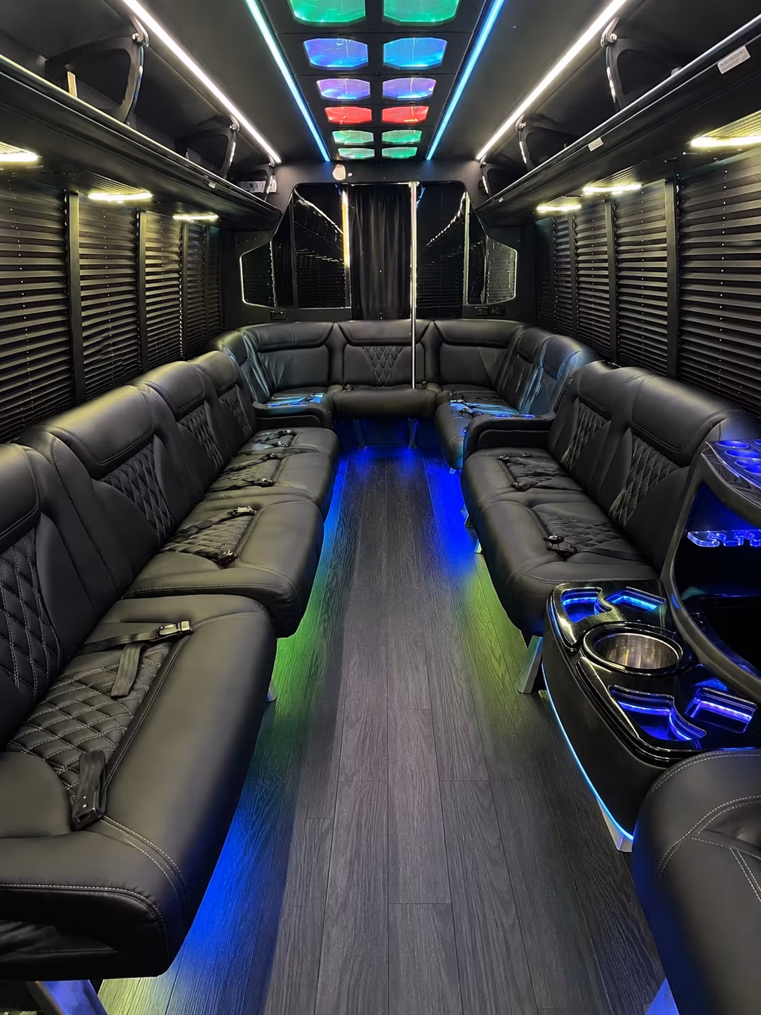 tallahassee 20 passenger party bus interior