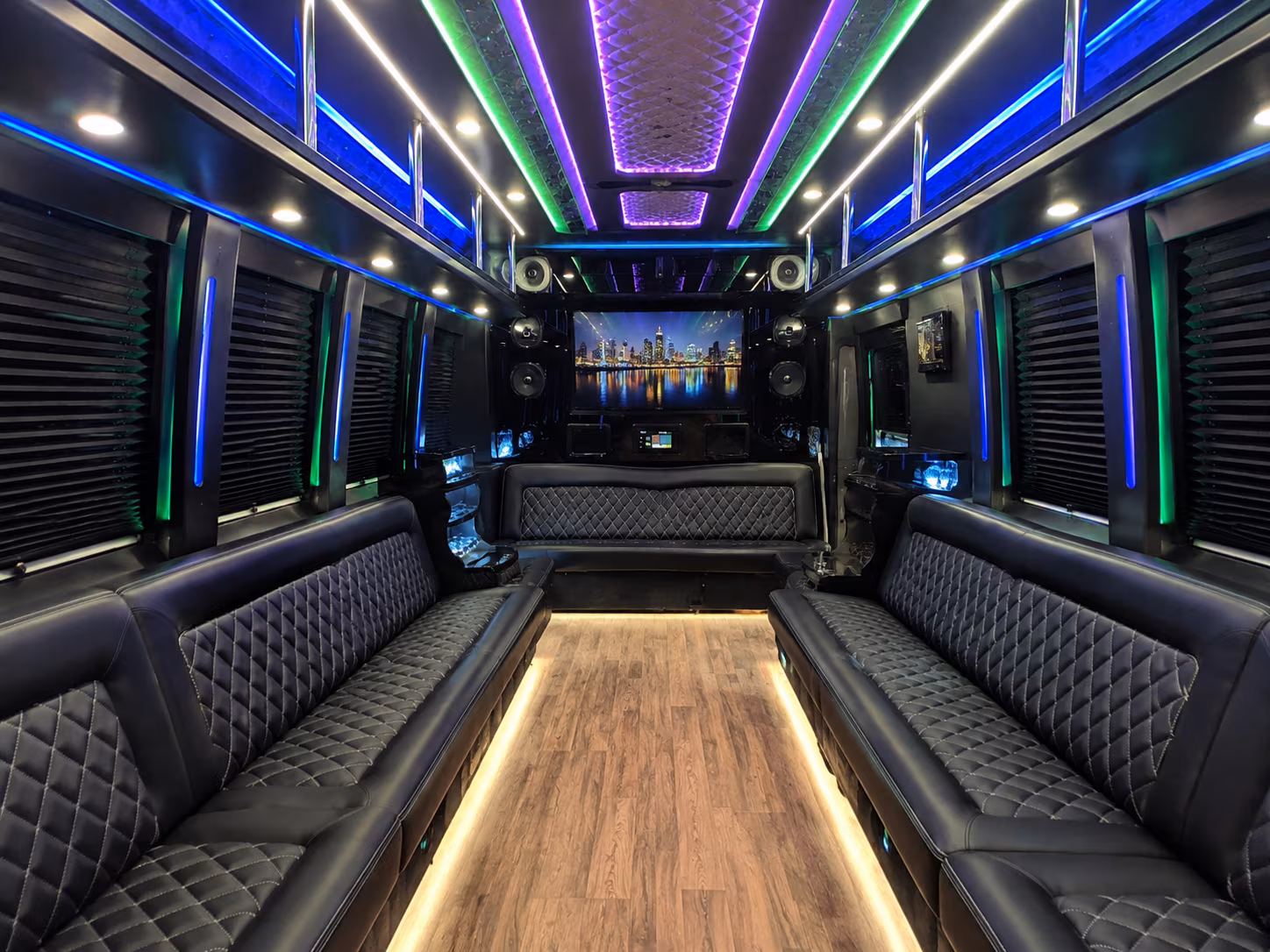 tallahassee 25 passenger party bus interior