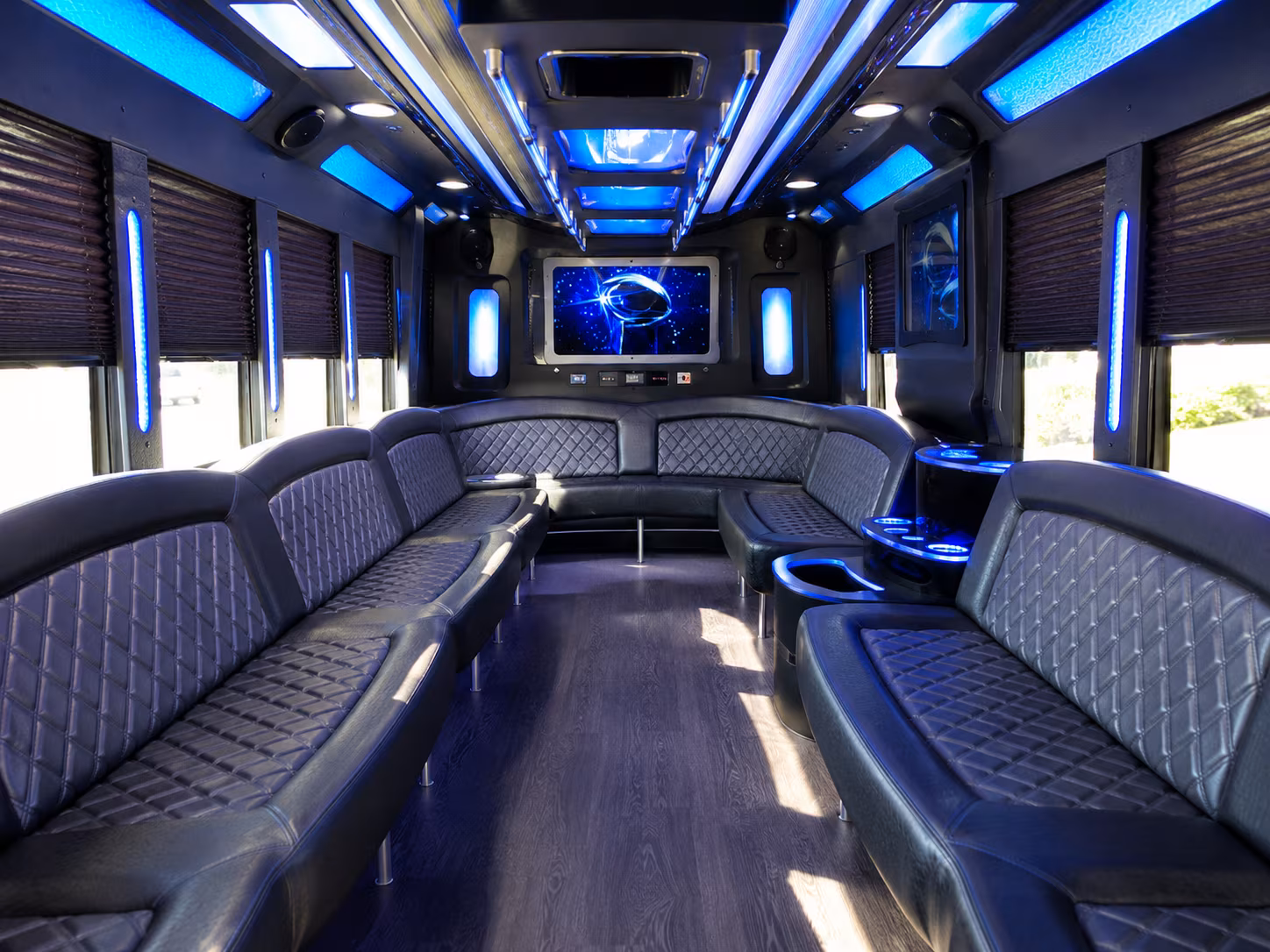 tallahassee 28 passenger party bus inside