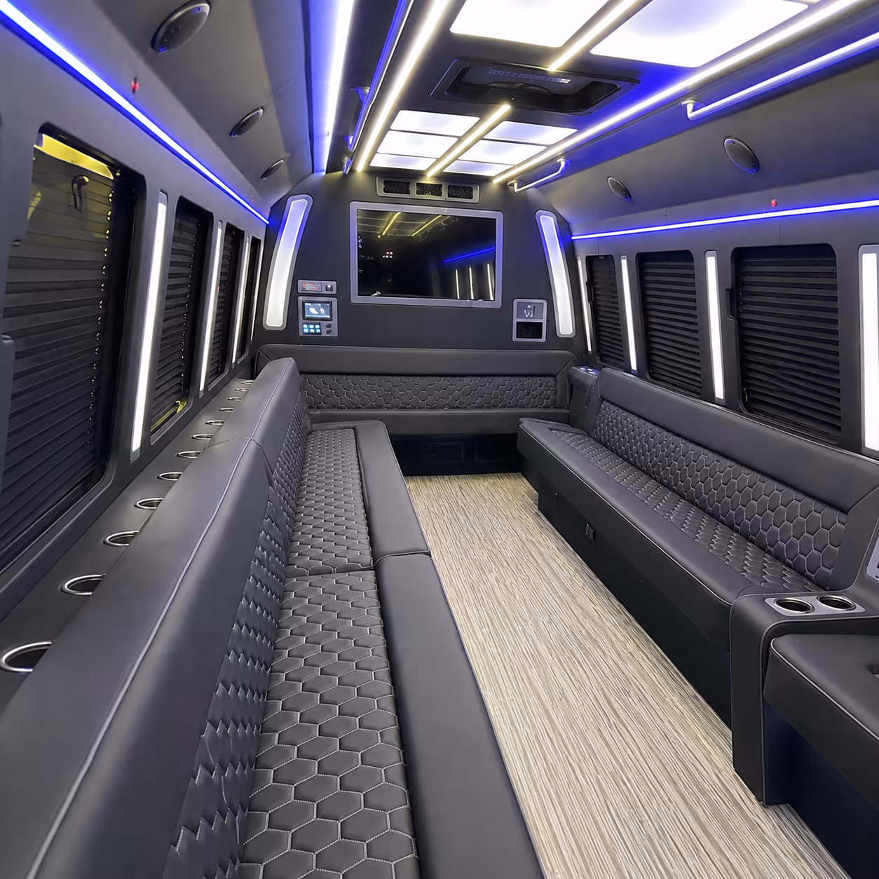 tallahassee 40 passenger party bus inside