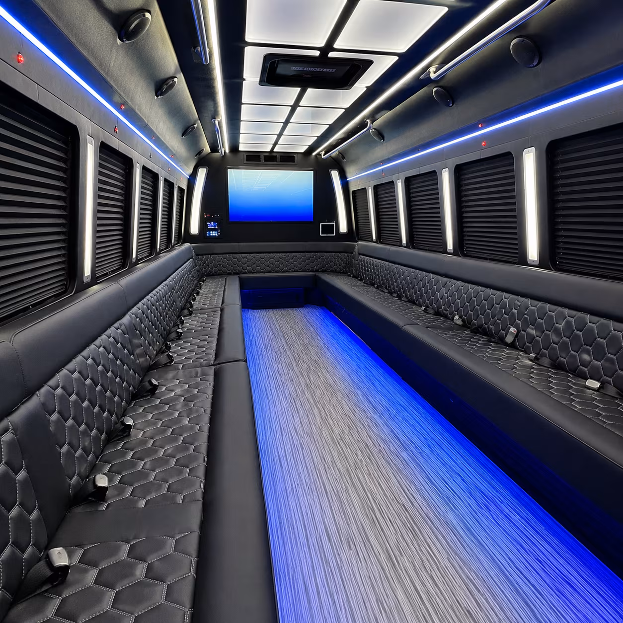 tallahassee 50 passenger party bus inside