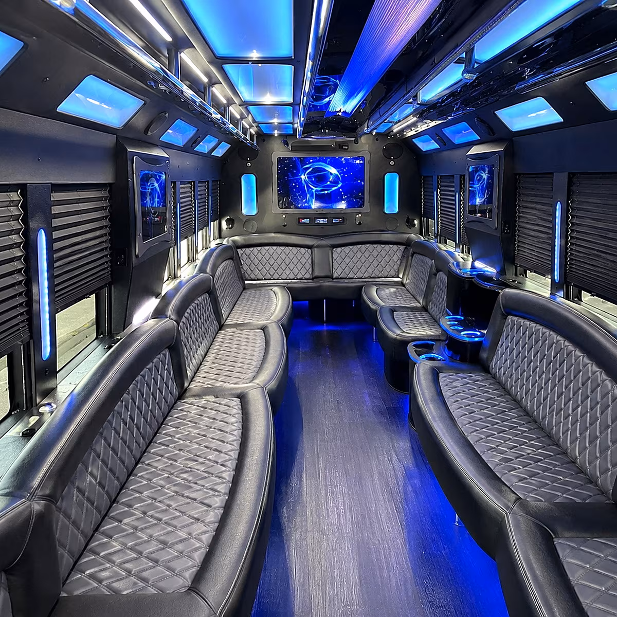 tallahassee 50 passenger party bus interior