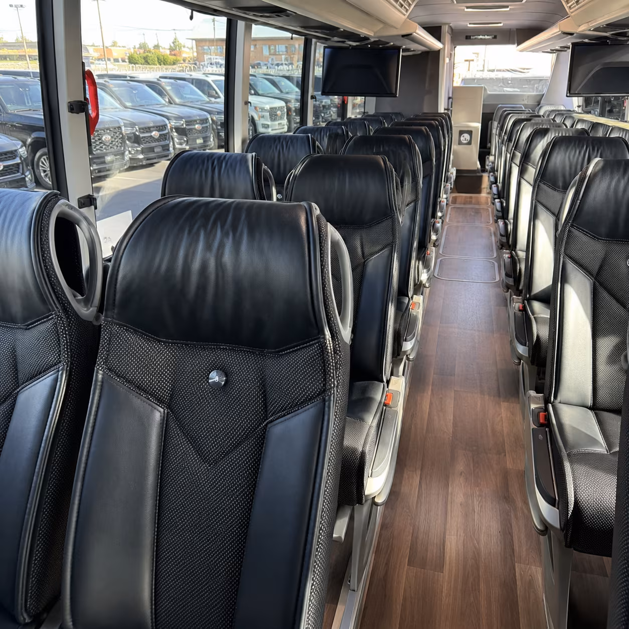 tallahassee 56 passenger charter bus inside